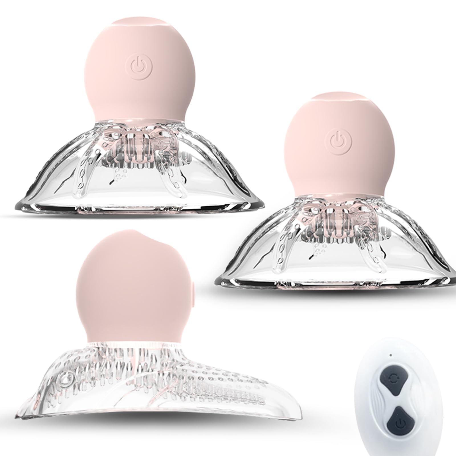 BDSMYEE Suceurs Mamelons Vibromasseur avec Ventouse clitoridienne Vibromasseurs, Jouet sexuel transparent et visible Clitoris Sucker, Tétons Stimulation sexuels pour Femmes Couples