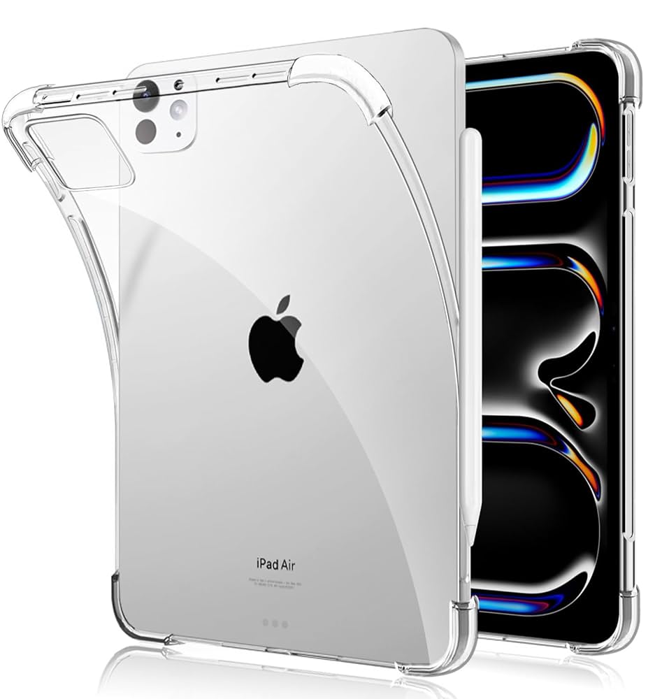 iPad 13 Pro カバー　ホワイト Amazon.co.jp: iPad Pro 13インチ ケース クリア TPU 耐衝撃