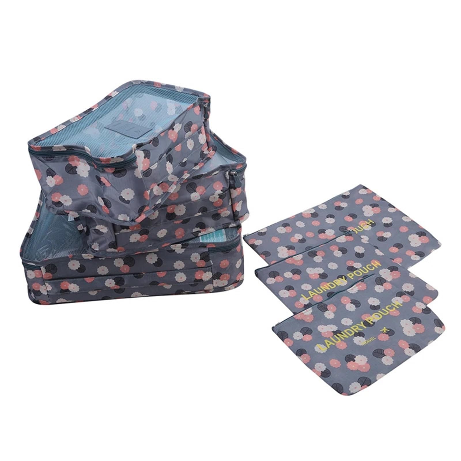 6pcs Travel Organizer Set Suitcase Storage Bag Portable Clothes Underwear Shoes Cubes For Travels Makeup Bags Luggage Organizers for Suitcases(Blue)