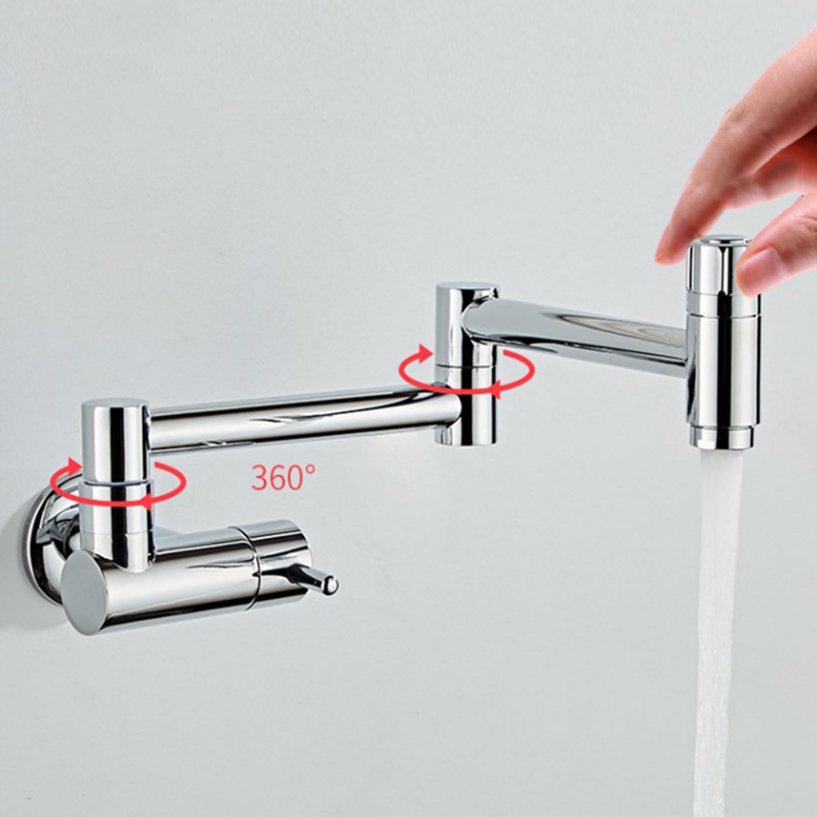 Rubinetti Riempimento Pentole Rubinetto Cucina A Muro Pieghevole Acqua Fredda Cromo Rotabile