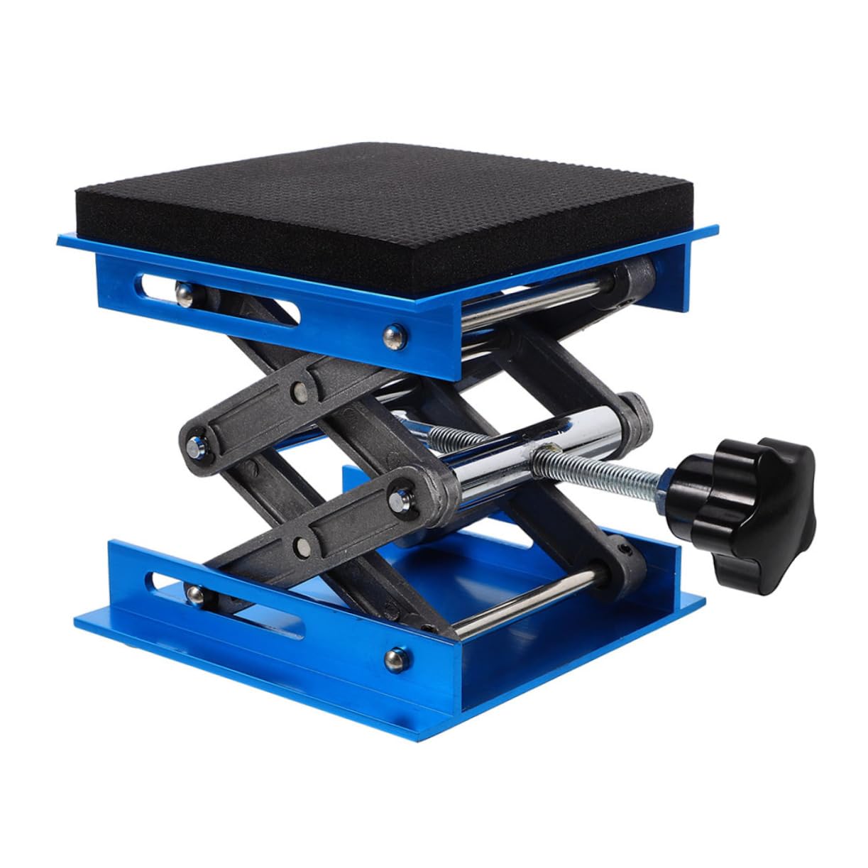 Holibanna Plataforma Elevadora de Laboratorio de Aleación de Aluminio 15x15cm con Altura Ajustable y Esponja Amortiguadora para Experimentos y Equipos Científicos