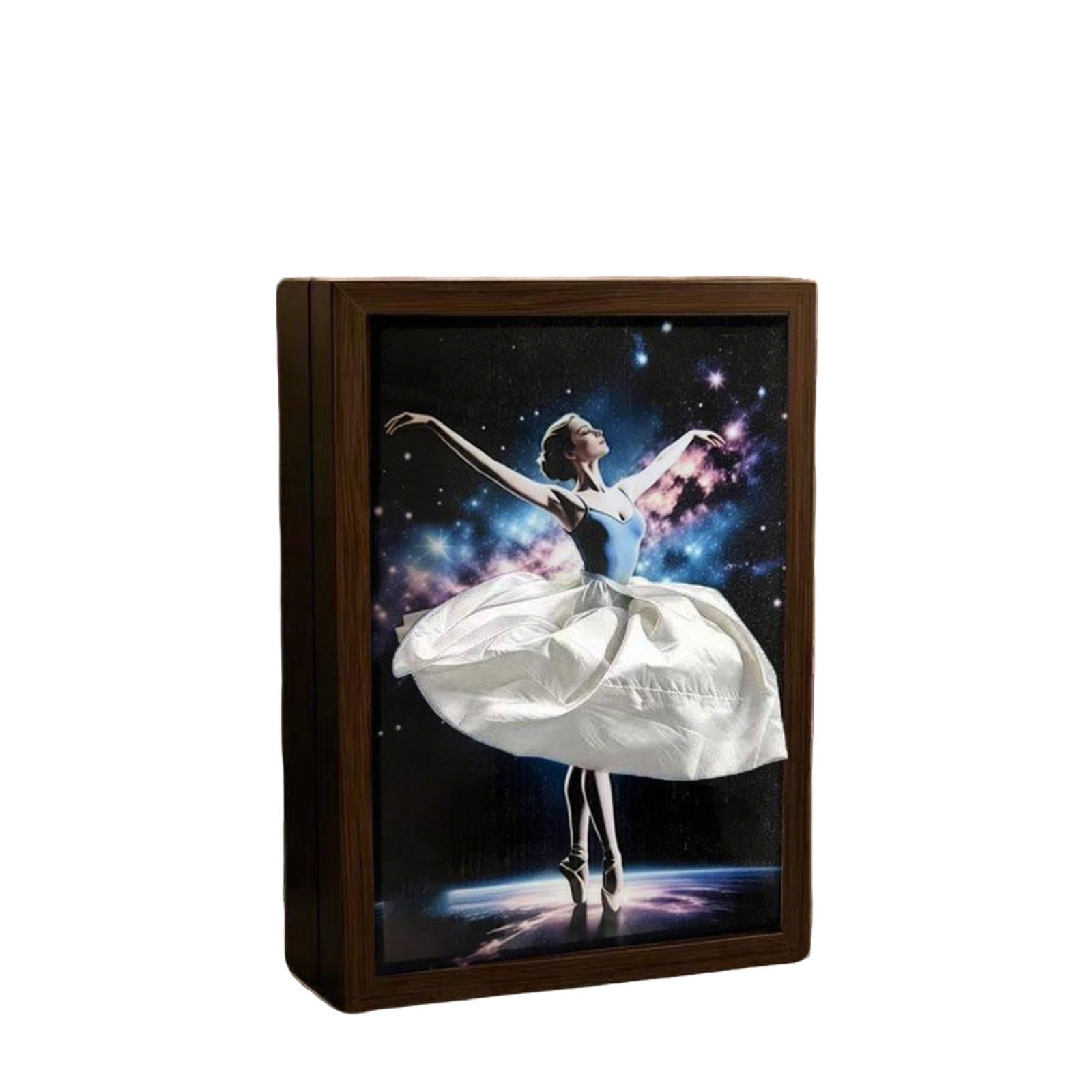 Wooden Ballet Dancer Tissue Box Cover, Unique Skirt Tissue Box Holder
