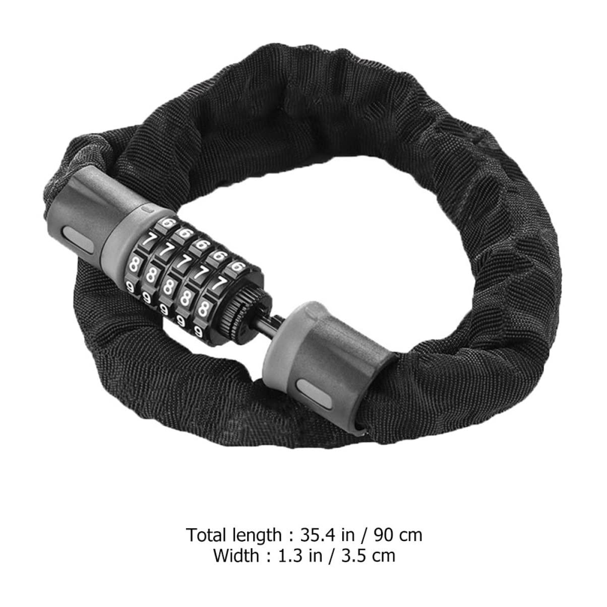 NAMOARLY Password Lock Door Bike Lock Sturdy Latch Hotel Security Chain Door Accessory for Bikes