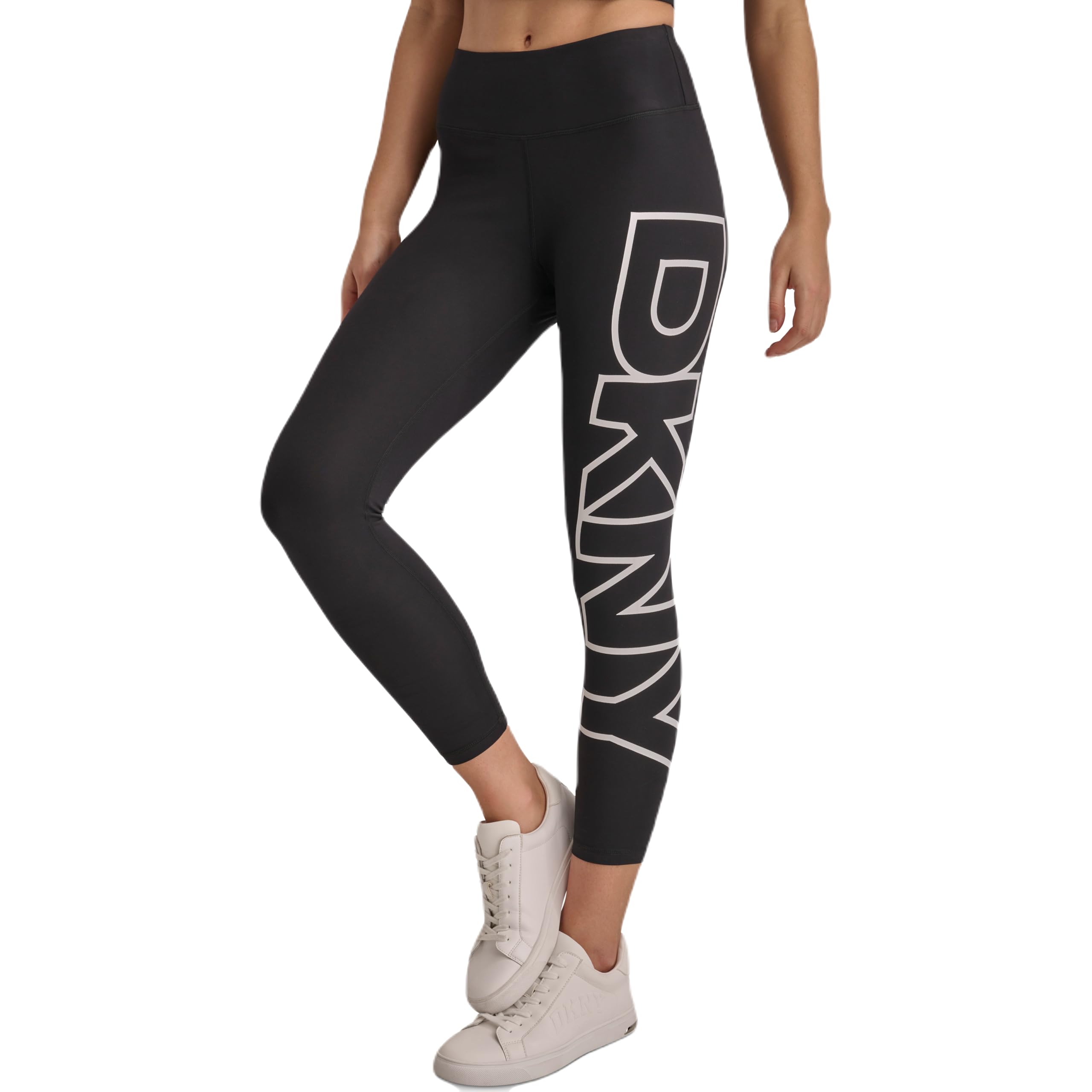 DKNY Women's Exploded Logo High Waist Balance Compression Legging
