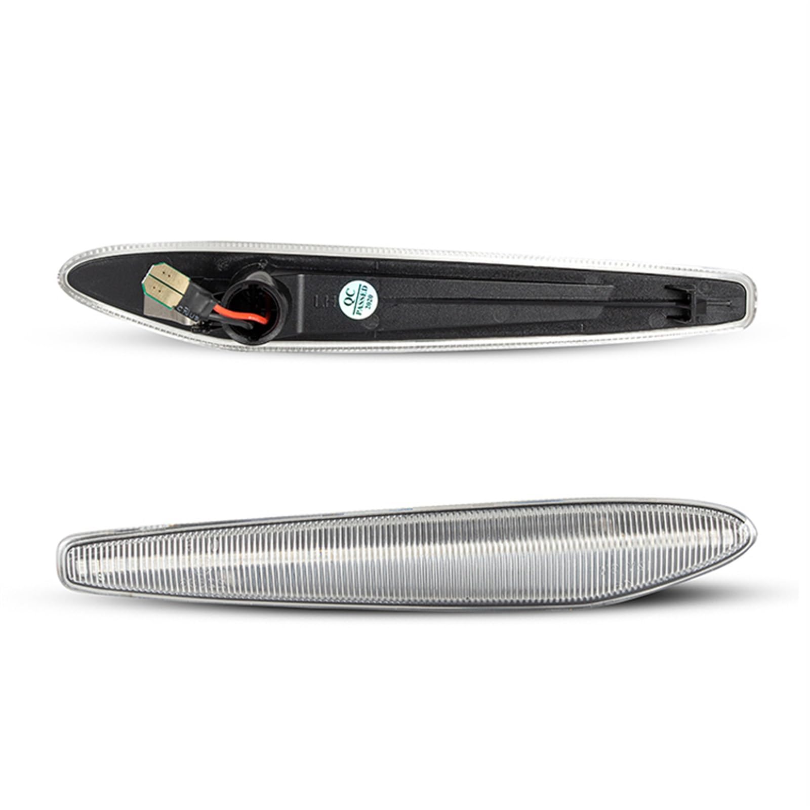2 szt. Dynamiczny bursztynowy znacznik boczny kierunkowskaz sekwencyjny migacz, dla Alfa Romeo, 159 Sportwagon Boera Spider Typ 939 Światło kierunkowskazu samochodowego(Dynamic Clear Case)