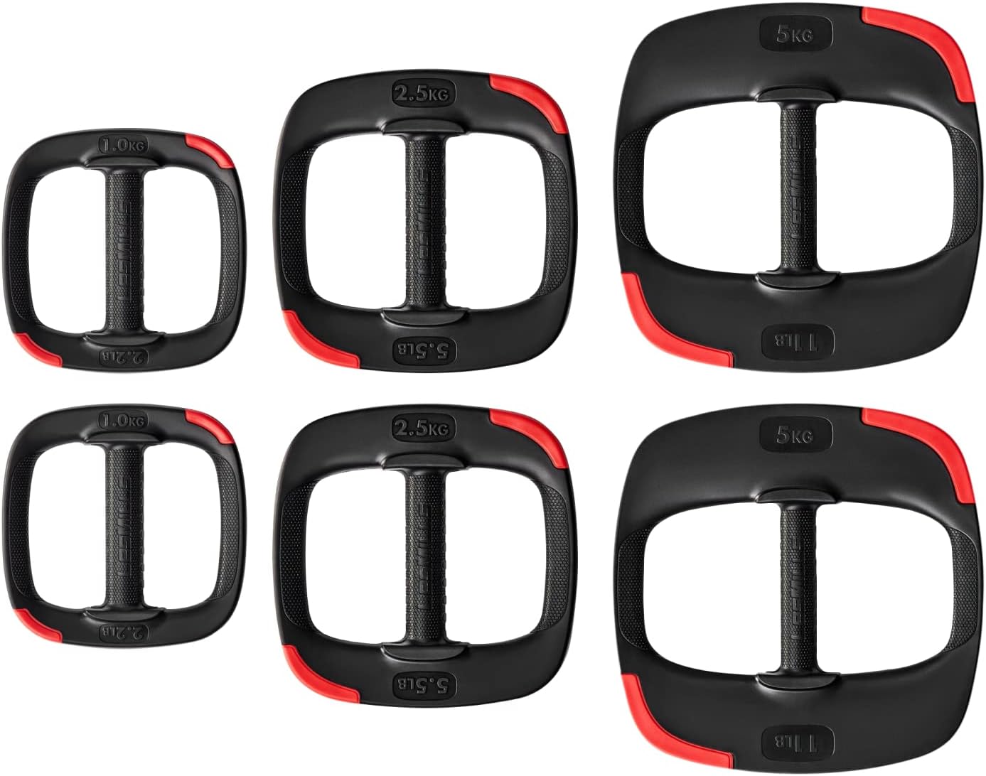 Les Mills™ Dual Purpose Ergonomic Exercise Weight Plates for Total Body Workouts