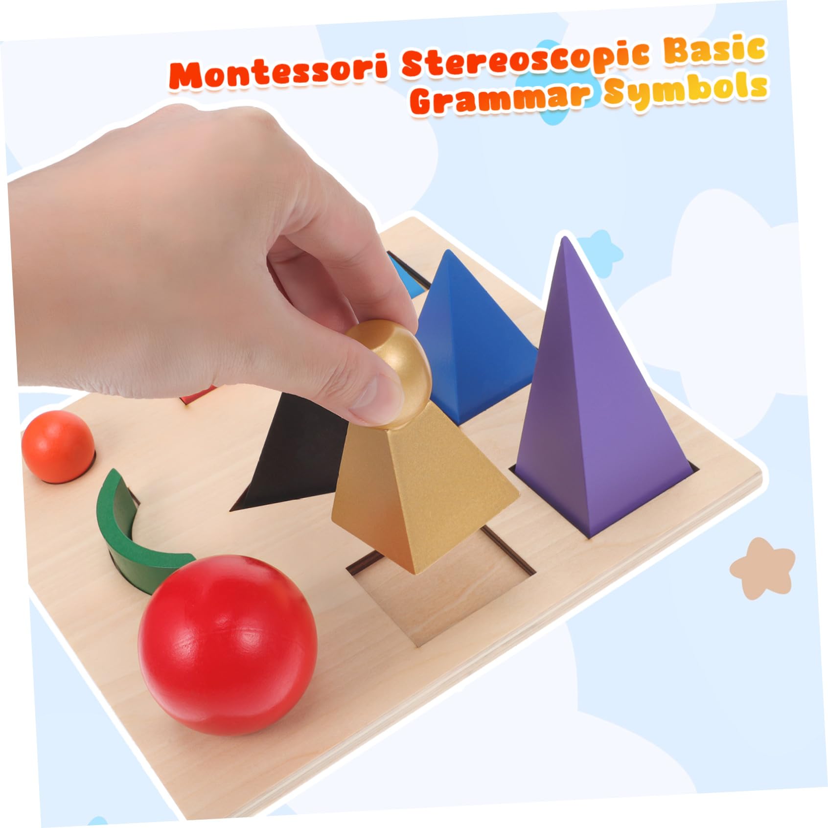 Puzzle in Legno Grammaticali Tridimensionali per Ragazzo Ragazza | Gioco Educativo Montessori in Legno, per Interazione Genitore-Figlio e Allenare Concentrazione