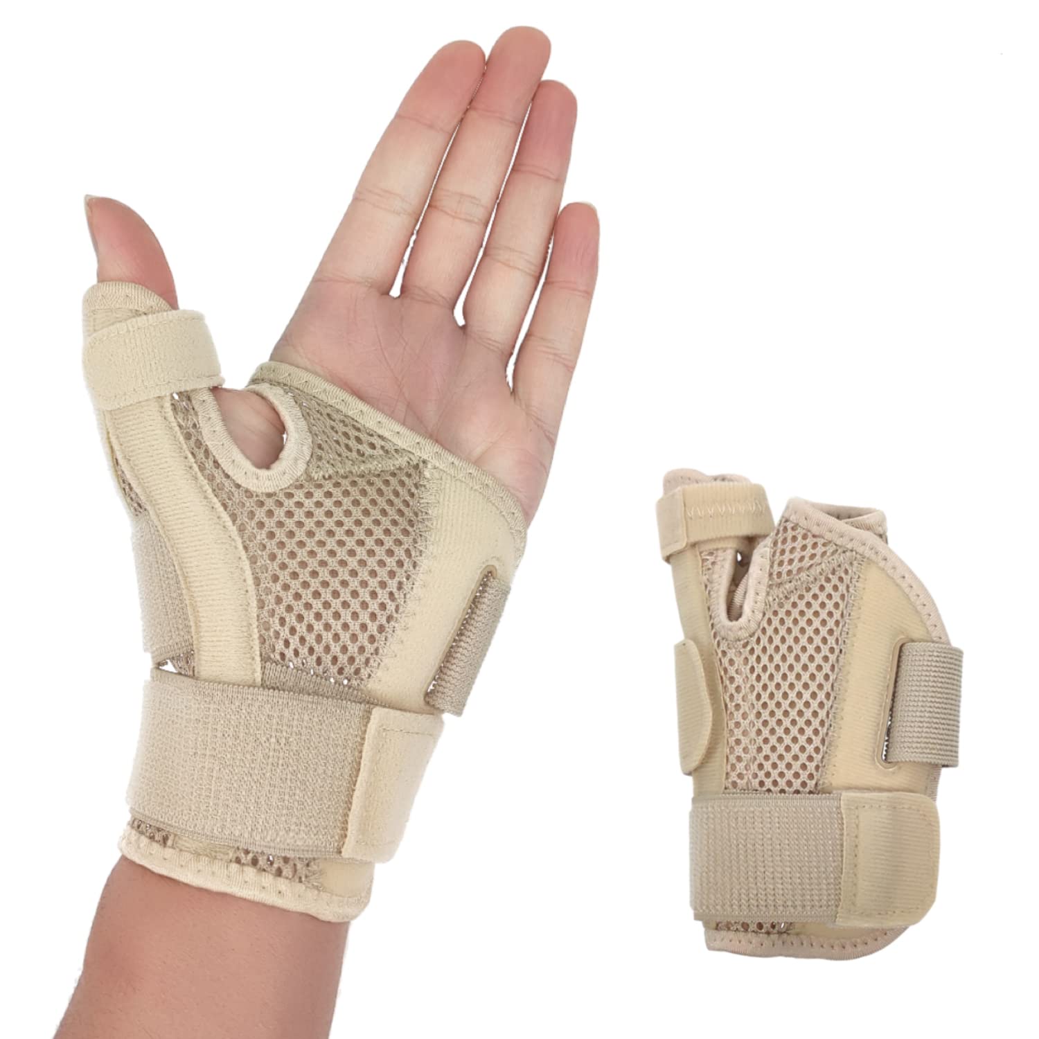 Upgraded Thumb & Wrist Brace for Left or Right Hand - Spica Splint Brace for Carpal Tunnel, Tendonitis, & Arthritis in Hands or Fingers，Universal Size Thumb Support for Arthritis, Tenosynovitis