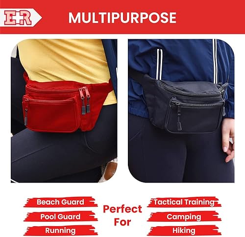 Miniatura 8 de Ever Ready First Aid Riñonera de lujo para preparación táctica de emergencia, viajes, correr, senderismo, primeros auxilios - rojo