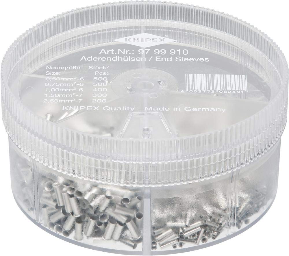 Knipex Wire Ferrules Assortment Box - Non-Insulated Electrical Connectors