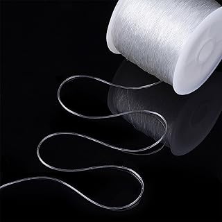 100M/roll 0.6mm Clear Elastic Thread Cord Stretchy Bracelet String Cryst...