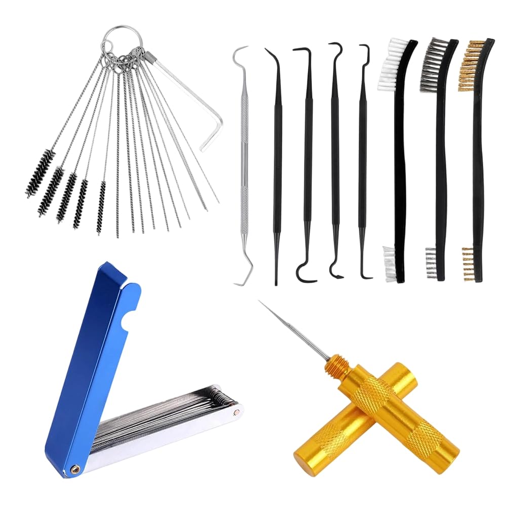 Jnchdghwa for Motorcycle, ATV, Lawn Mower& Small Engine Compatible Carburetor Jet Cleaning Tool Kit