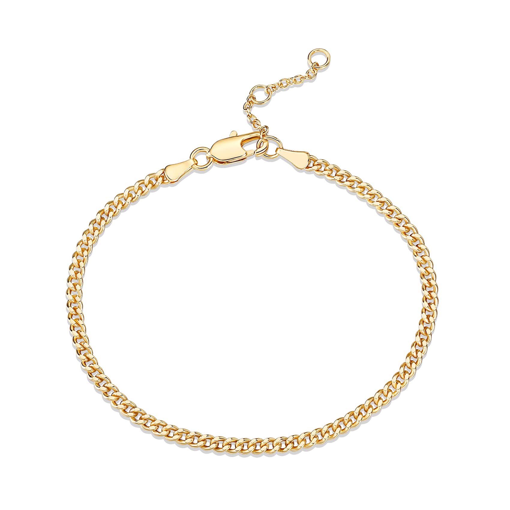PAVOI 14K Gold Plated Adjustable Chain Bracelets for Women, Bracelet Stack