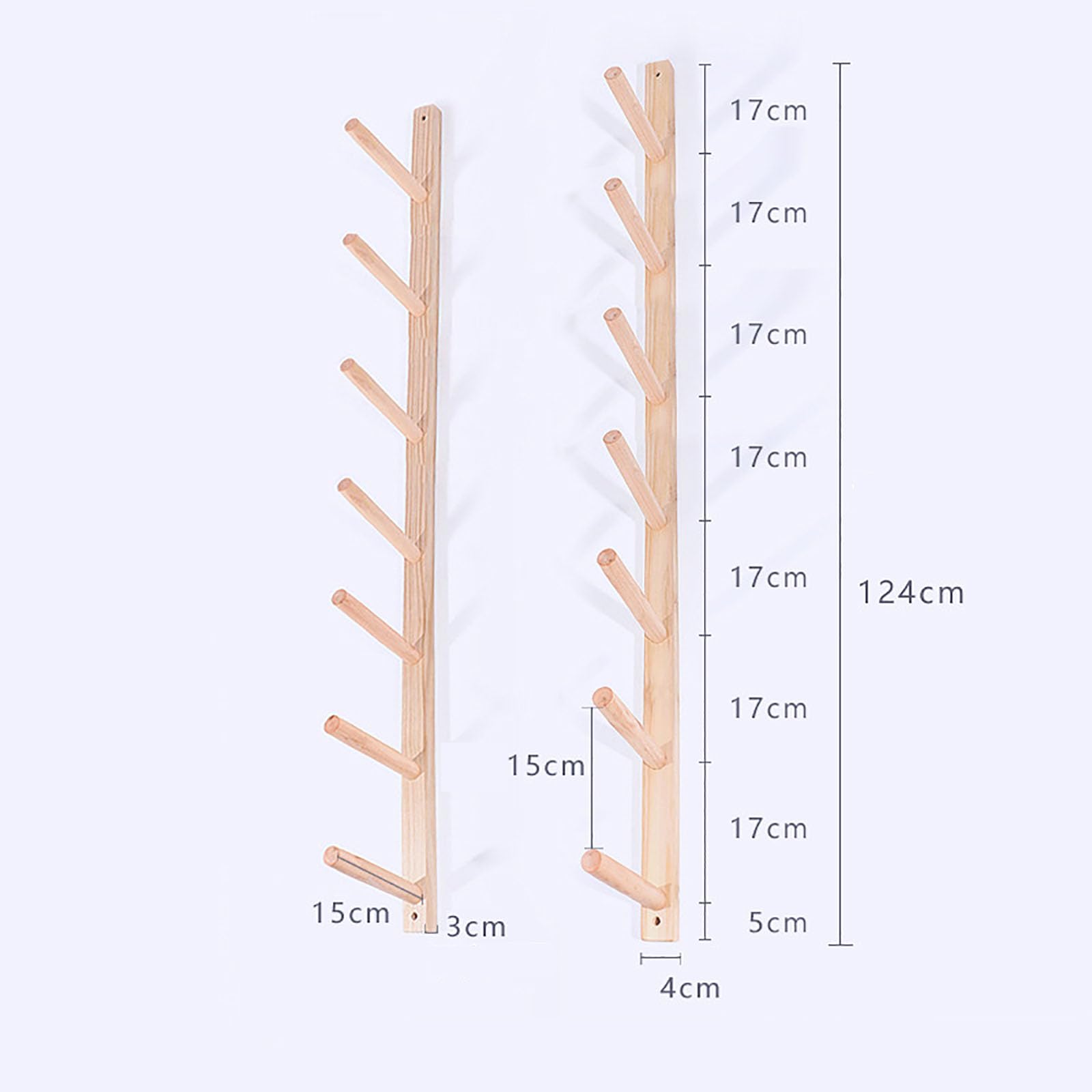 Soporte de pared para esterilla de yoga, soporte de madera para hasta 9 esterillas, perfecto para estudio de yoga o organización de gimnasio, estante flotante que ahorra espacio para entrenamientos en