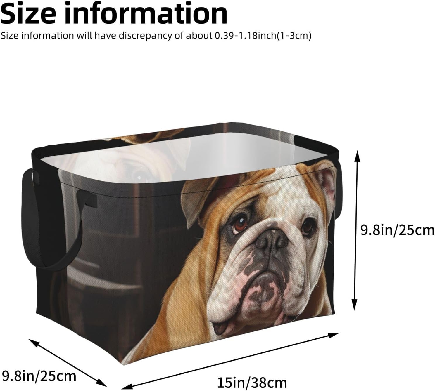 Rectangular Storage Basket With Handles Storage Box Bins Shelf Basket image 3