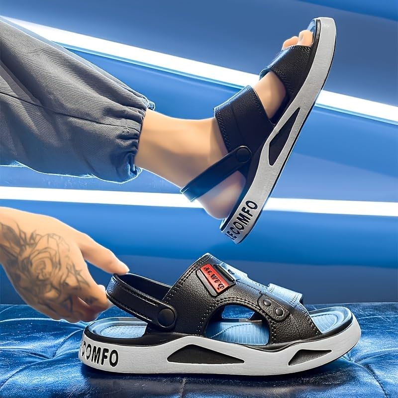 Men's Summer Slippers: Breathable Anti-Slip EVA for Beach & Indoor with Round-Top Casual Style3