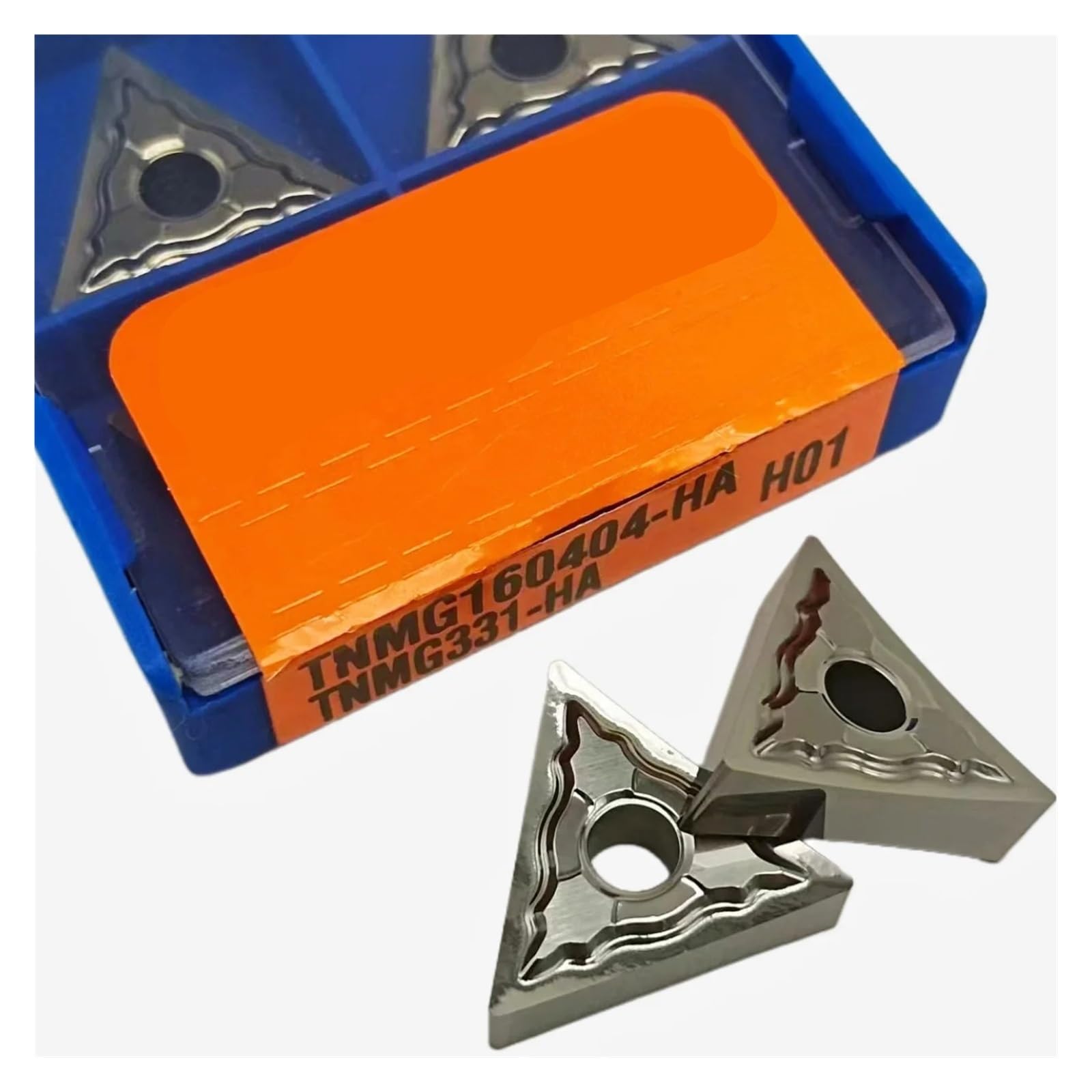 Tournage de plaquettes indexables en carbure 10 pièces TNMG160402 HA TNMG160404 TNMG160408 H01 alliage dur utilisation traitement cuivre et aluminium outil de tournage externe(TNMG160404-HA H01)