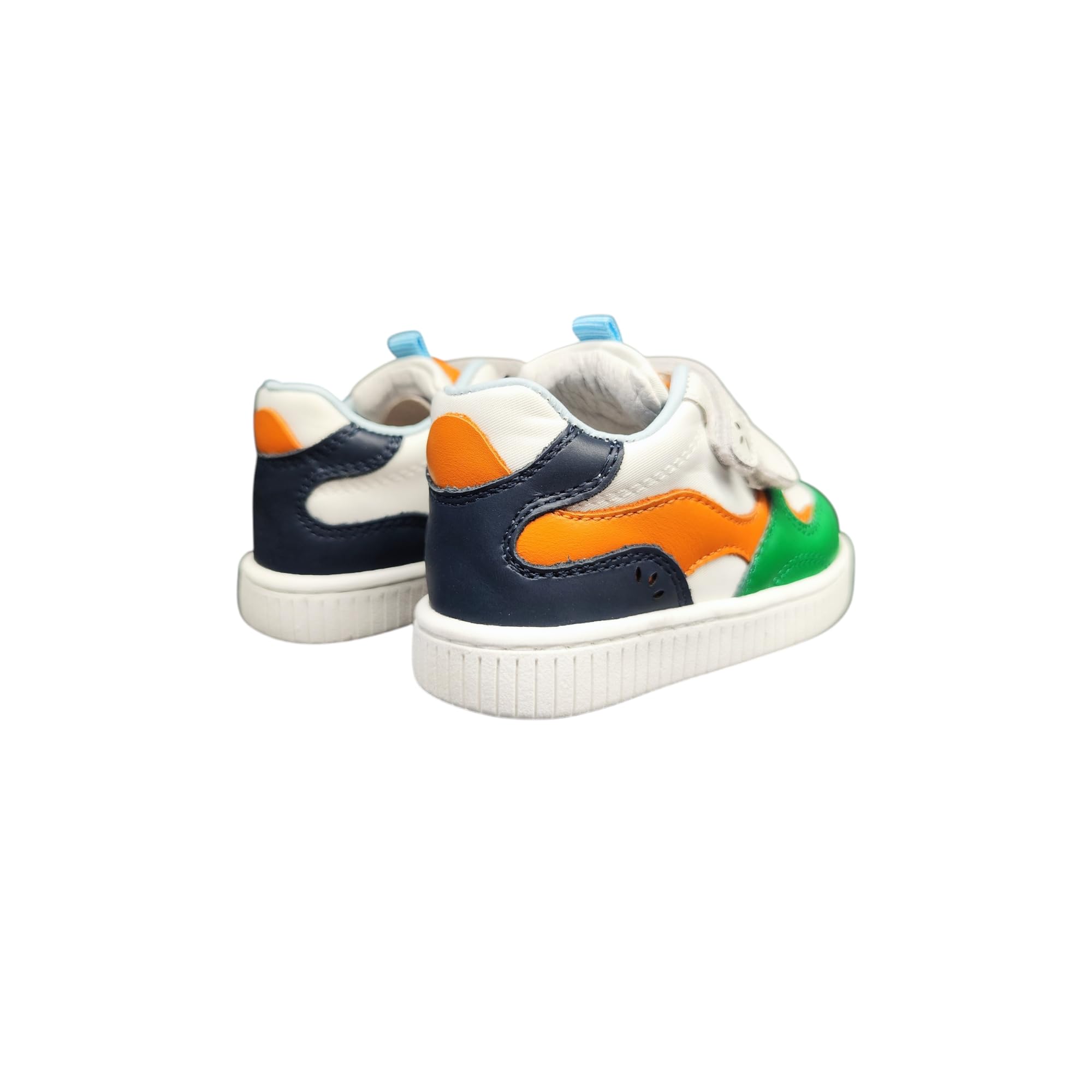 Balducci Sneaker Primo Passo.MSPO 488 in Pelle e Tela. Chiusura a Strappo,Plantare Fisiologico. Numerazione dal 20 al 26