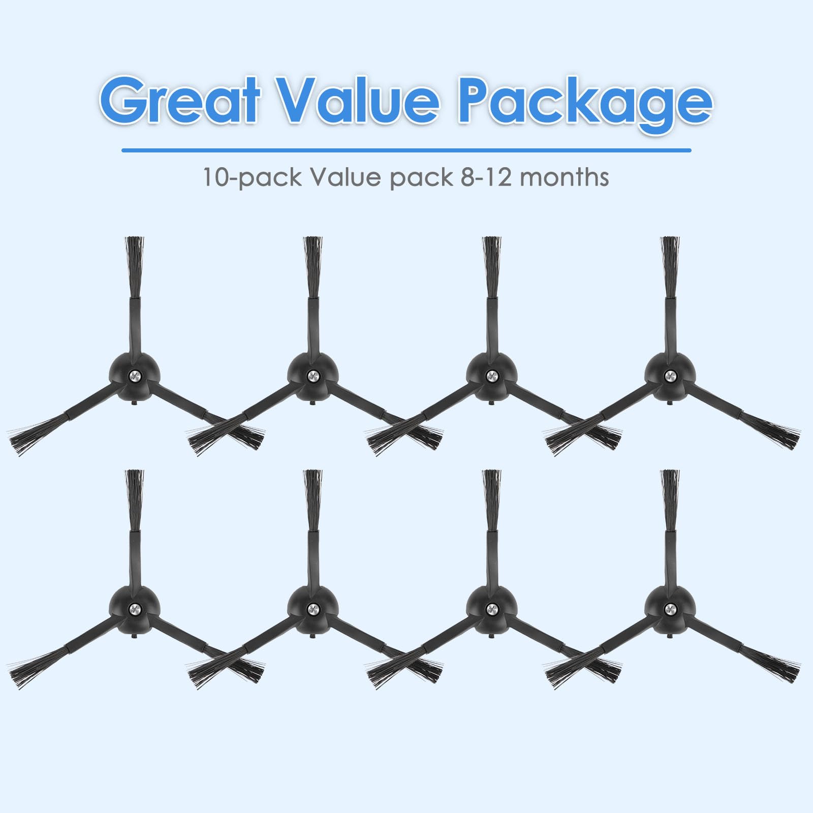 Lot De 5 Brosses Latérales Pour Aspirateur Robot Roborock | Compatible S8, Q Revo, S7, Q5, Q7, Série E - 6