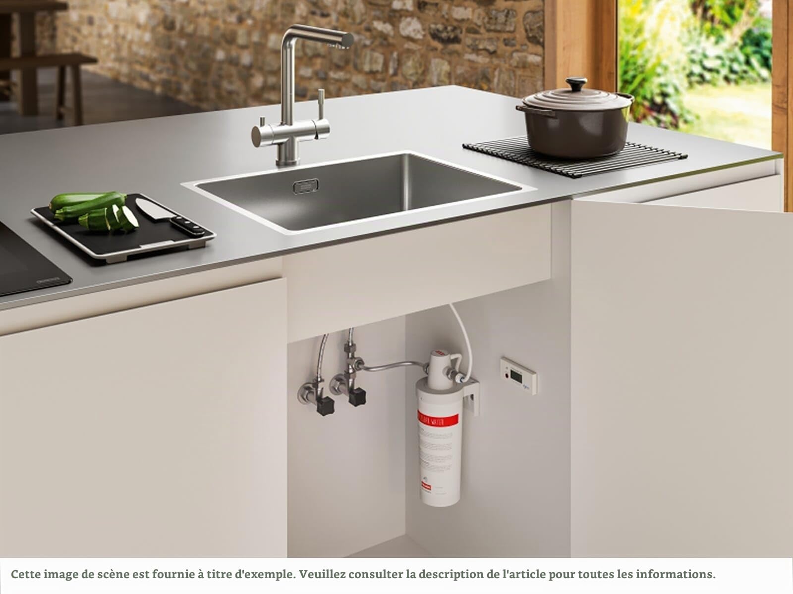 FRANKE Robinet de Cuisine Atlas Clear 120.0179.978 Soie En Acier Inoxydable