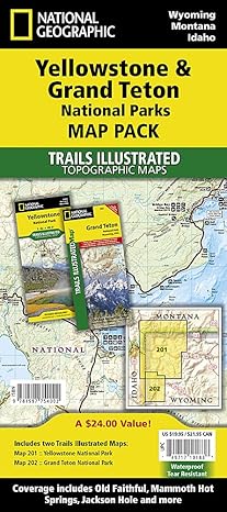 Yellowstone and Grand Teton National Parks [Map Pack Bundle] (National Geographic Trails Illustrated Map)
