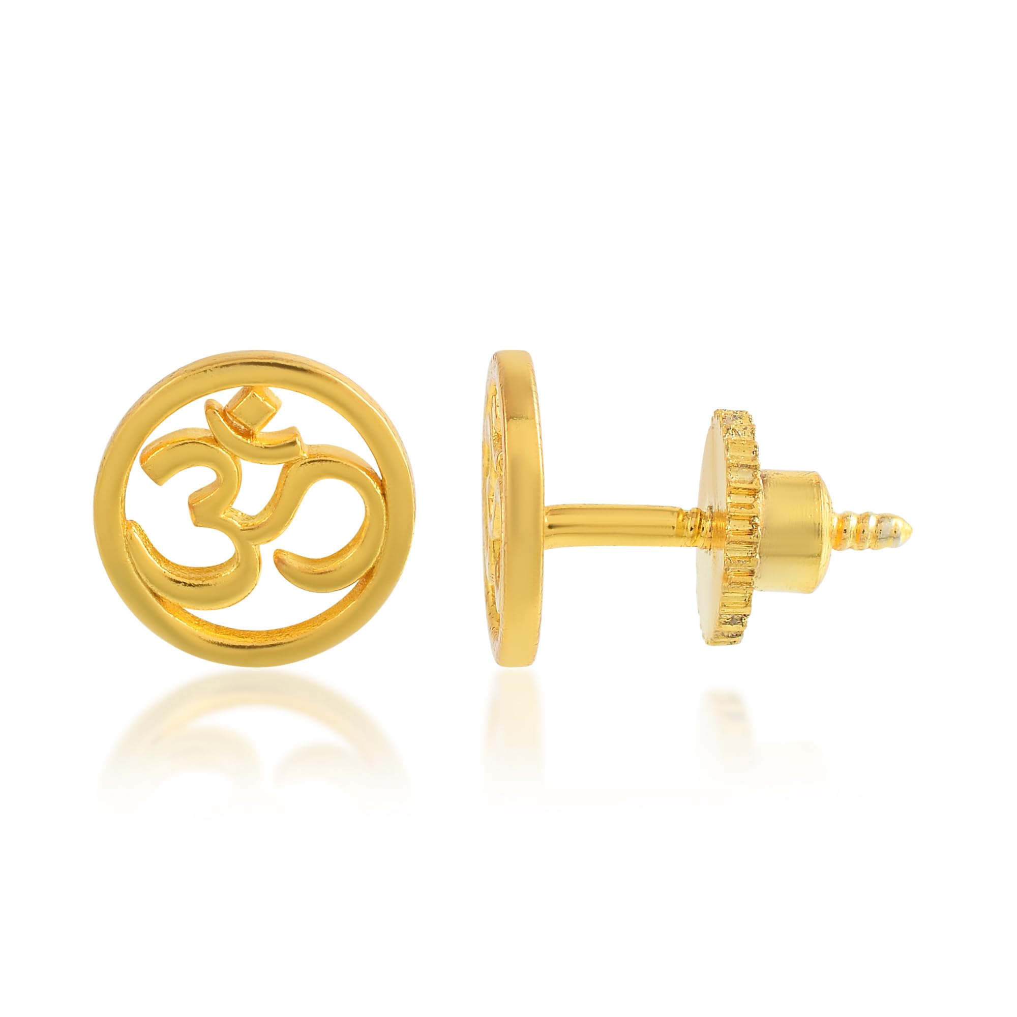 Memoir Brass Micron Gold plated Hindu OM single ear Stud earrings for Men Women (ERDM3714) (B0CS8RGZTC) Amazon Price History, Amazon Price Tracker