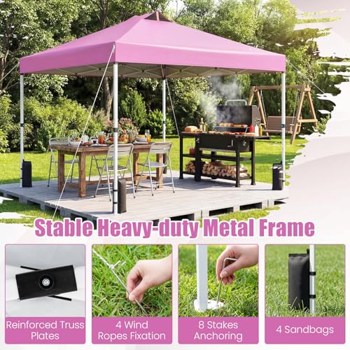 Image of Tangkula 10 x10 Ft Pop Up Canopy with Center Lock