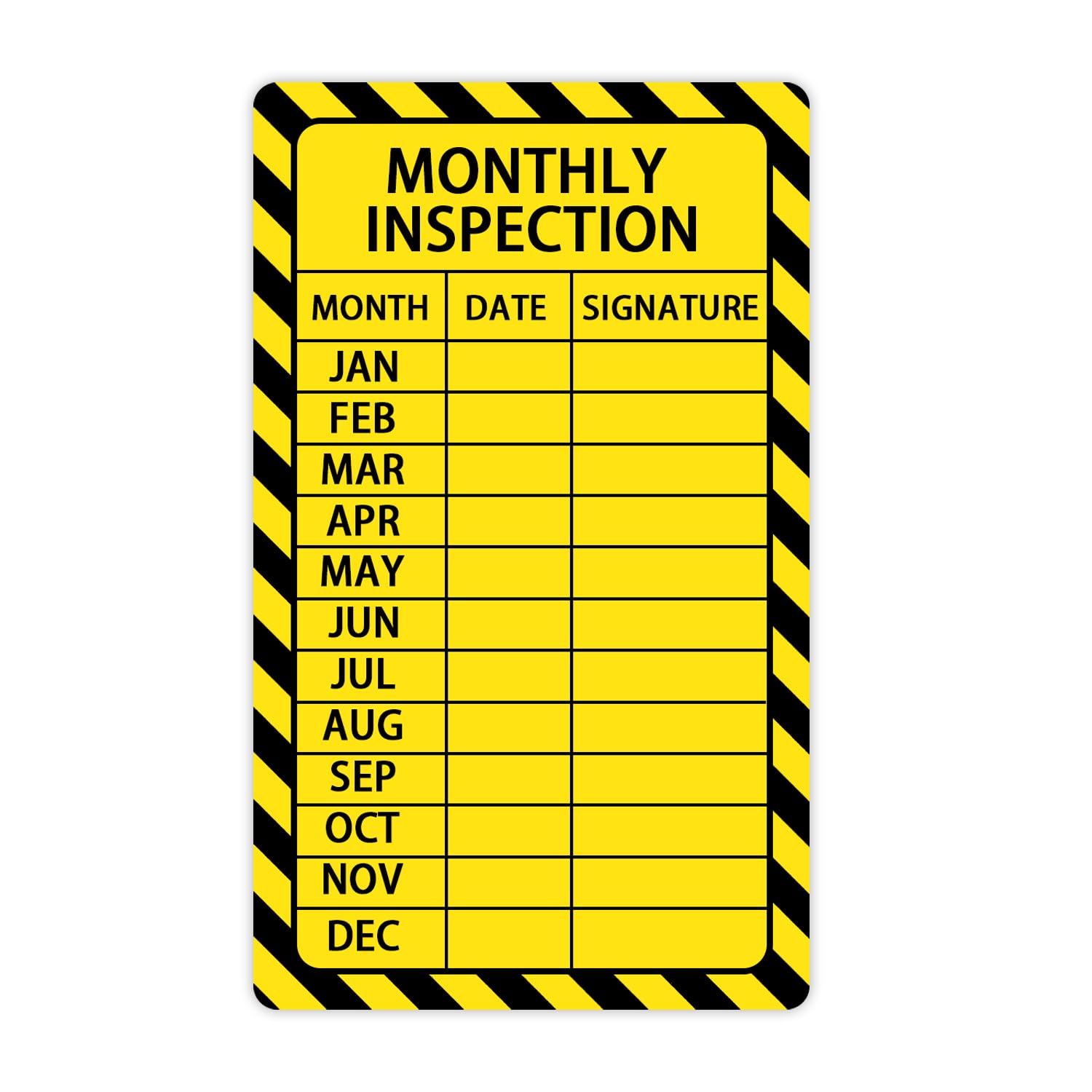50pcs Monthly Inspection Stickers | 3x5 Inch Durable Weatherproof Labels | Equipment Safety Tags for Facility, Machinery, and Fire Extinguisher Maintenance