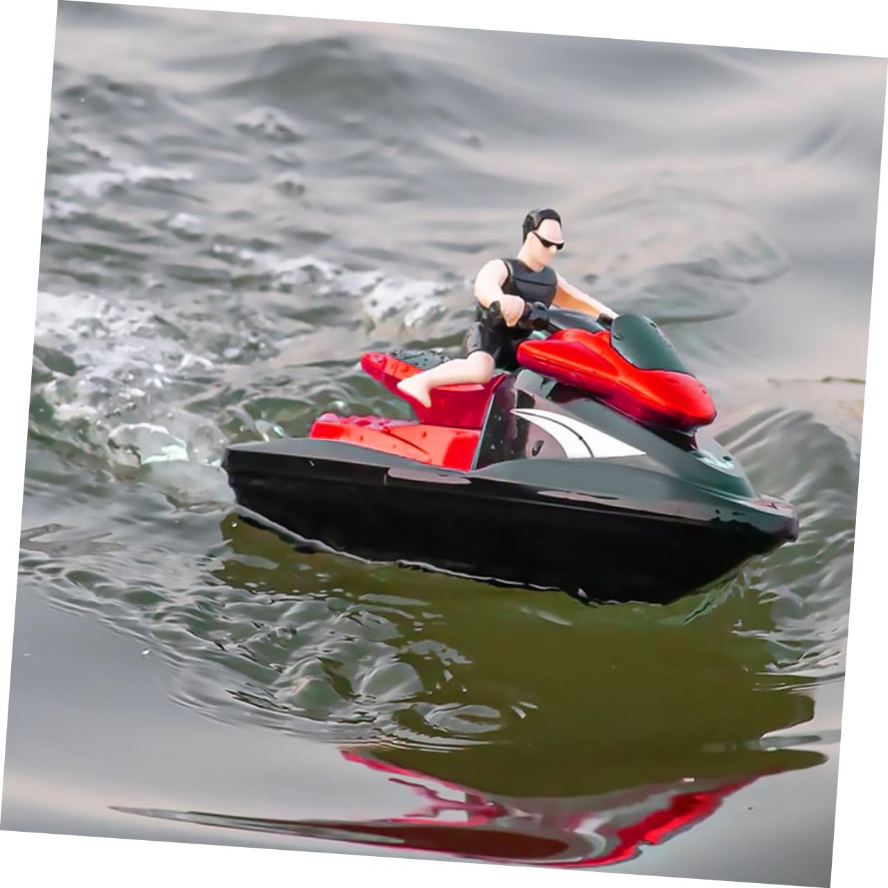 Abaodam Barco RC Rápido 2, 4 GHz 1 Pieza Abs Rojo Juguete Teledirigido