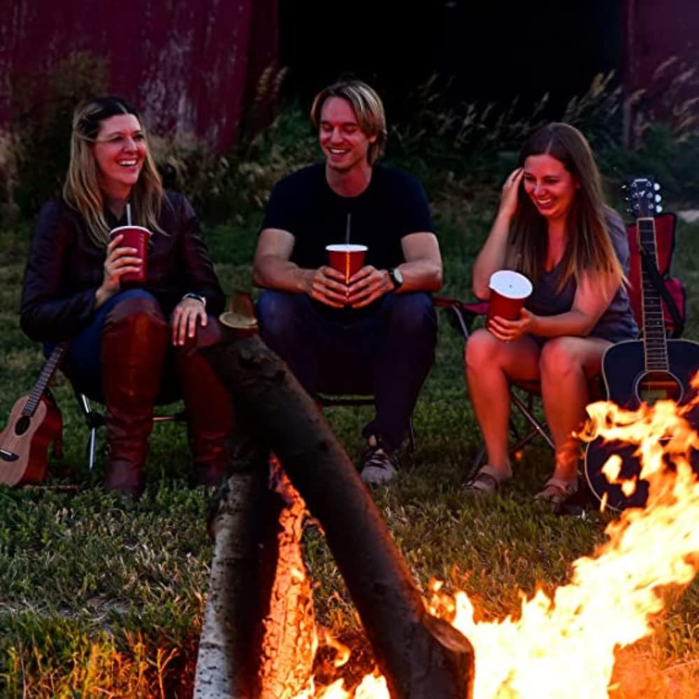 Red Cup Living 24oz Reusable Party Cups with Lids and Straws – Leak-Proof Plastic Tumbler, Unbreakable Party Cup for Adults, st patricks day accessories & spring break essentials - Image 9