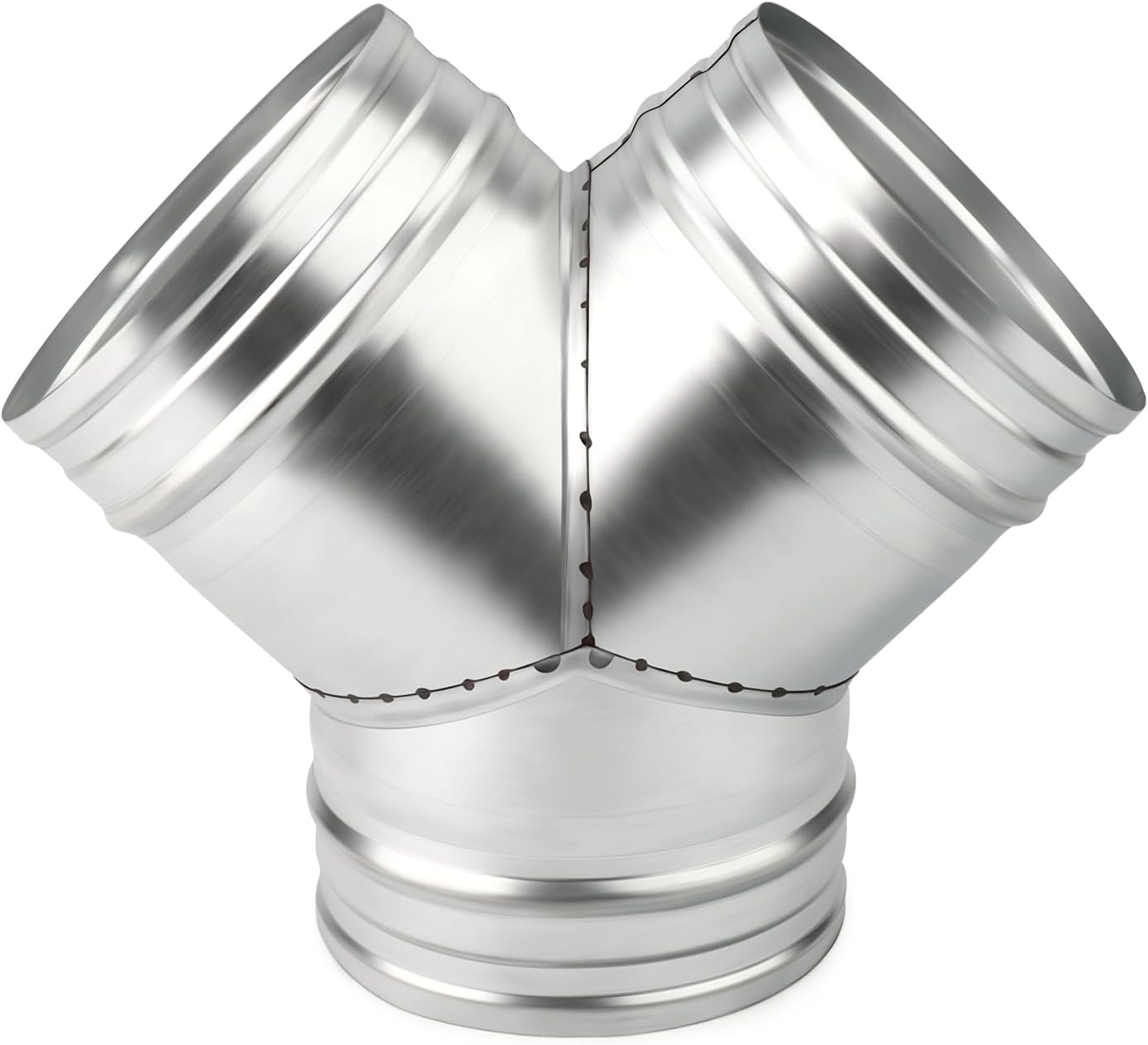 GASHER Duct Splitter 3 Way 6 inch Duct Hose Connector, Y Shape Duct Splitter, for Dryer Vent, Extractor Fan, Galvanized Steel Duct