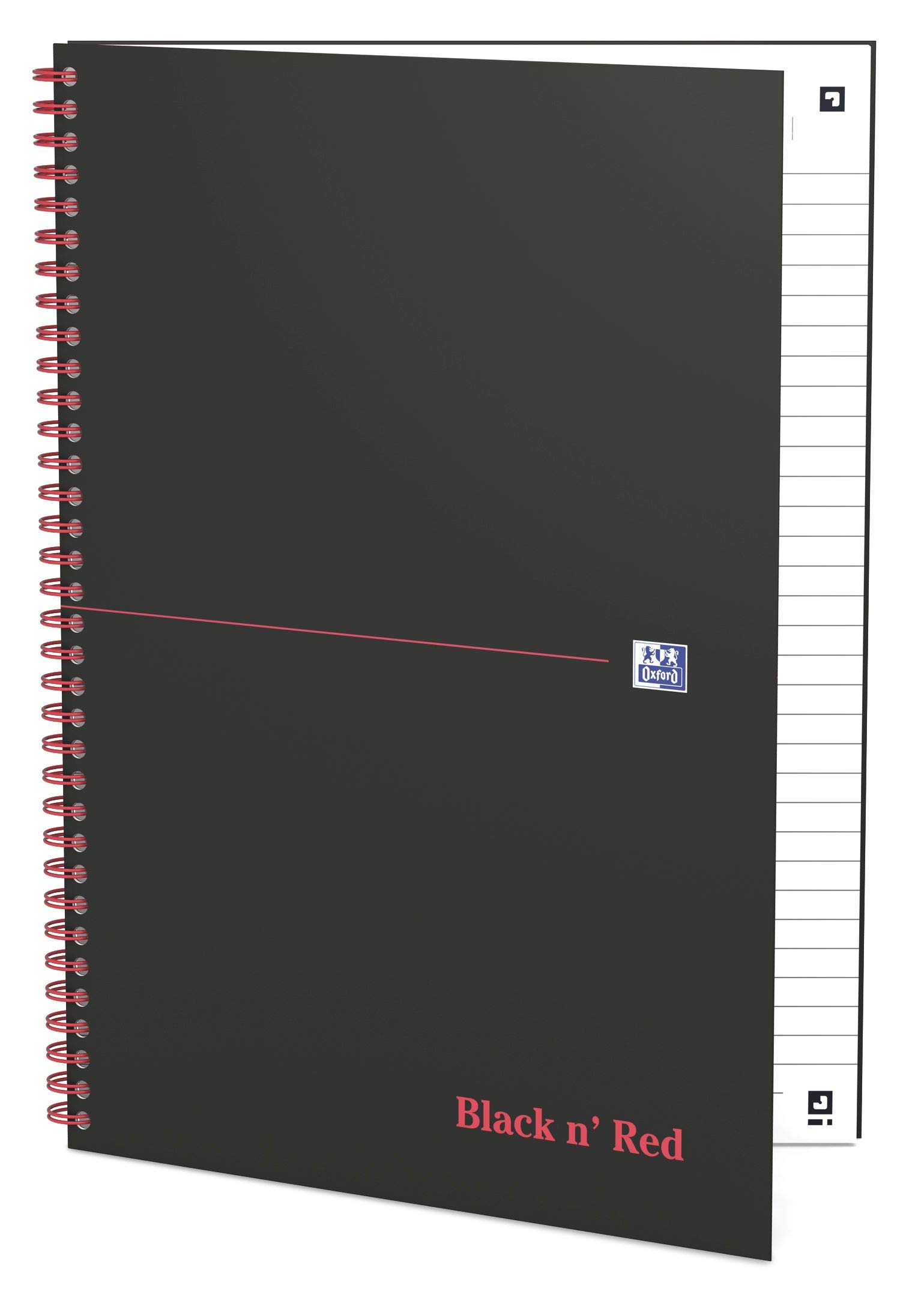 Oxford 400047606 libro rilegato A righe A5, 5 Stück Nero/rosso, 5 Pezzi