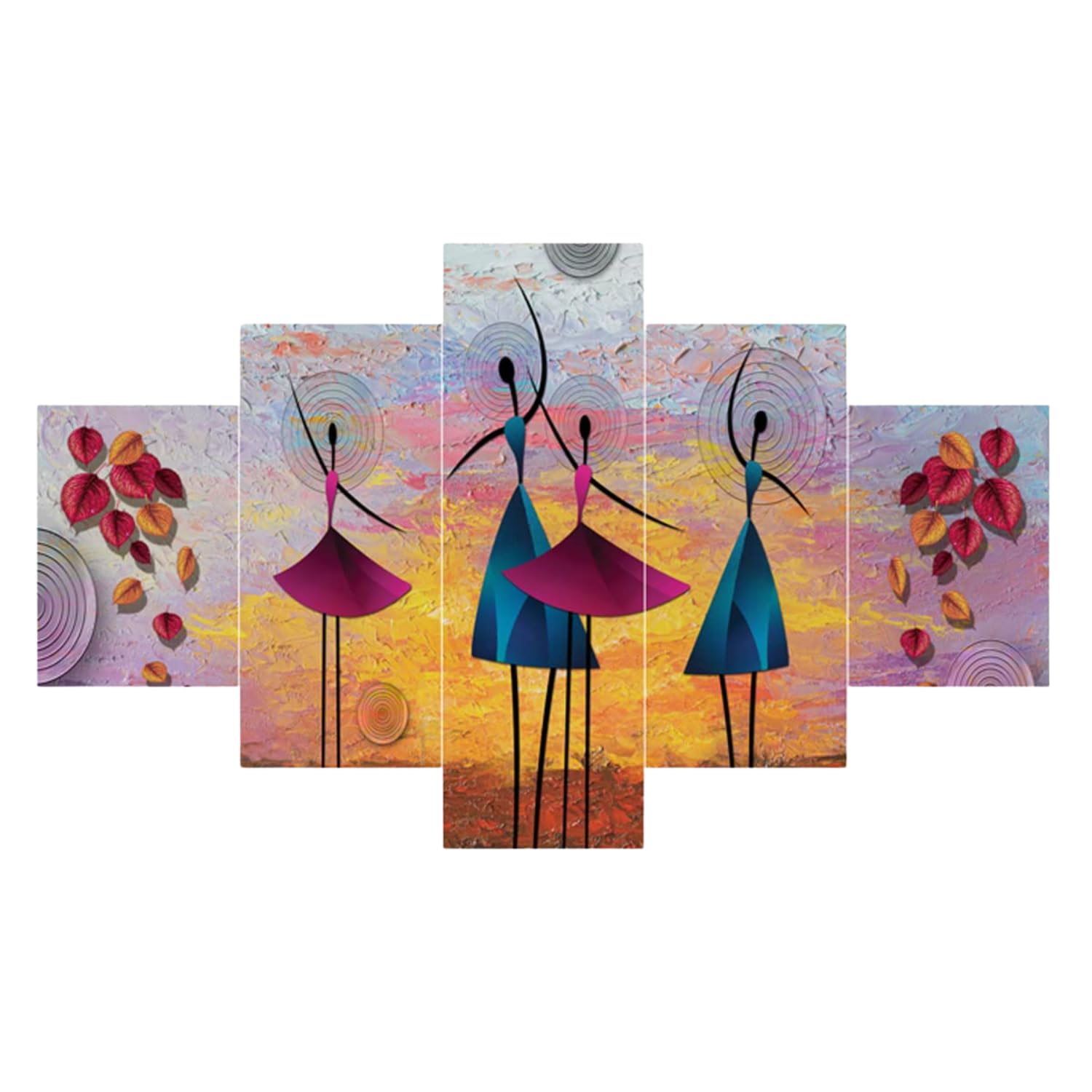 Two Musician Girls Painting - Natural Stone Wall Art In Distressed Frame - Framed Home Decor (20x20cm Or 30x30cm)