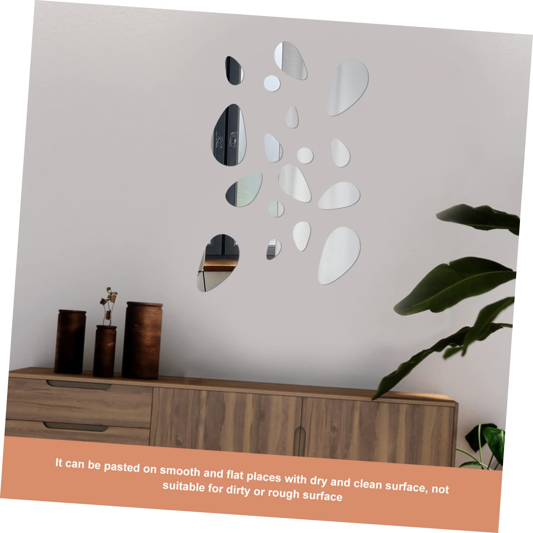 Hemobllo 96pezzi Adesivi Murali Ovali Decorazioni Estetiche Per Camera Da Letto Facili Da Applicare e Rimuovere Di Wall Sticker Creativi Per Decorare Pareti e Coprire Imperfezioni