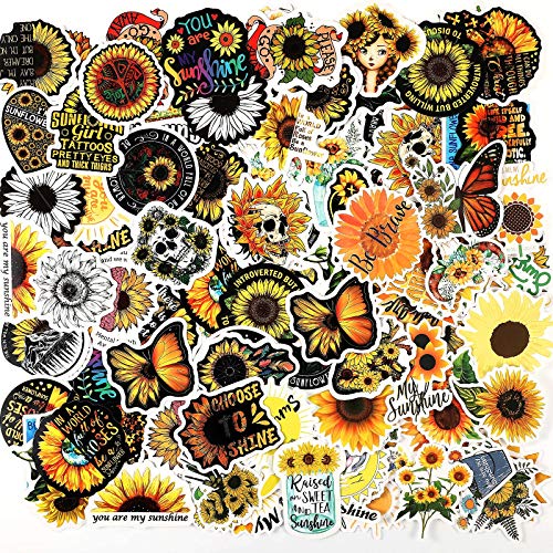 image for Yisong 145 Pieces Sunflower Stickers Sunflower Vine Themed Decal Vinyl