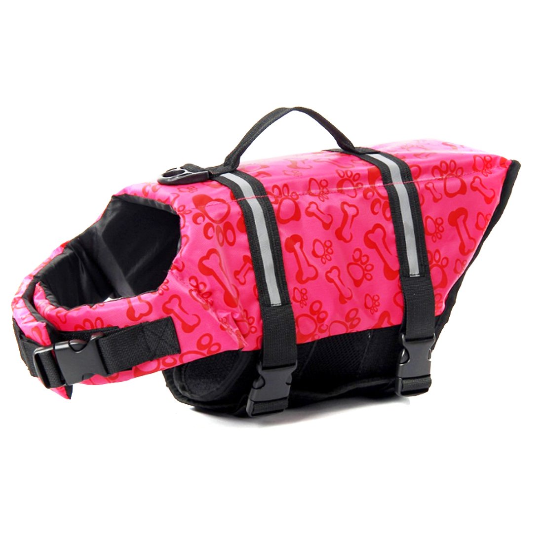 Keysui Pet Life Jacket Size Adjustable Dog Lifesaver Safety Reflective Vest Pet Life Preserver Dog Saver Life Vest Coat for Swimming Surfing Boating Hunting