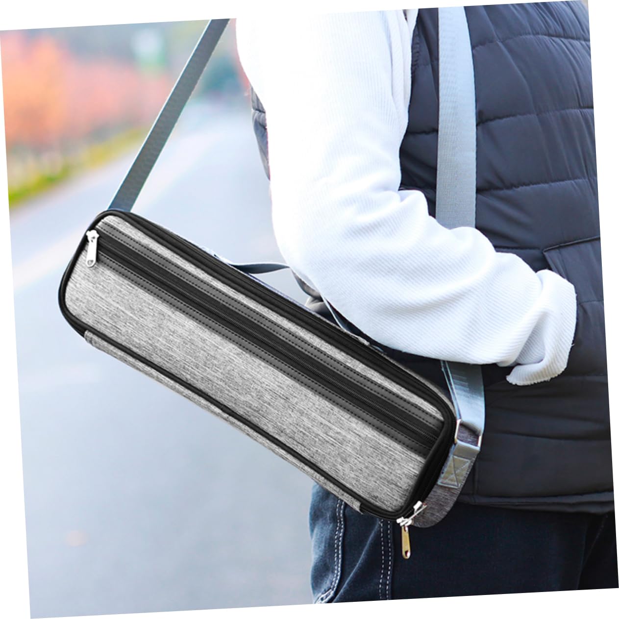 ABOOFAN Juego de Bolsas y Caja para Guardar Flautas de 16/17 Agujeros, Bolsa de Oxford Acolchado, para Llevar a Mano Hombro, Set Práctico para Instrumentos de Viento