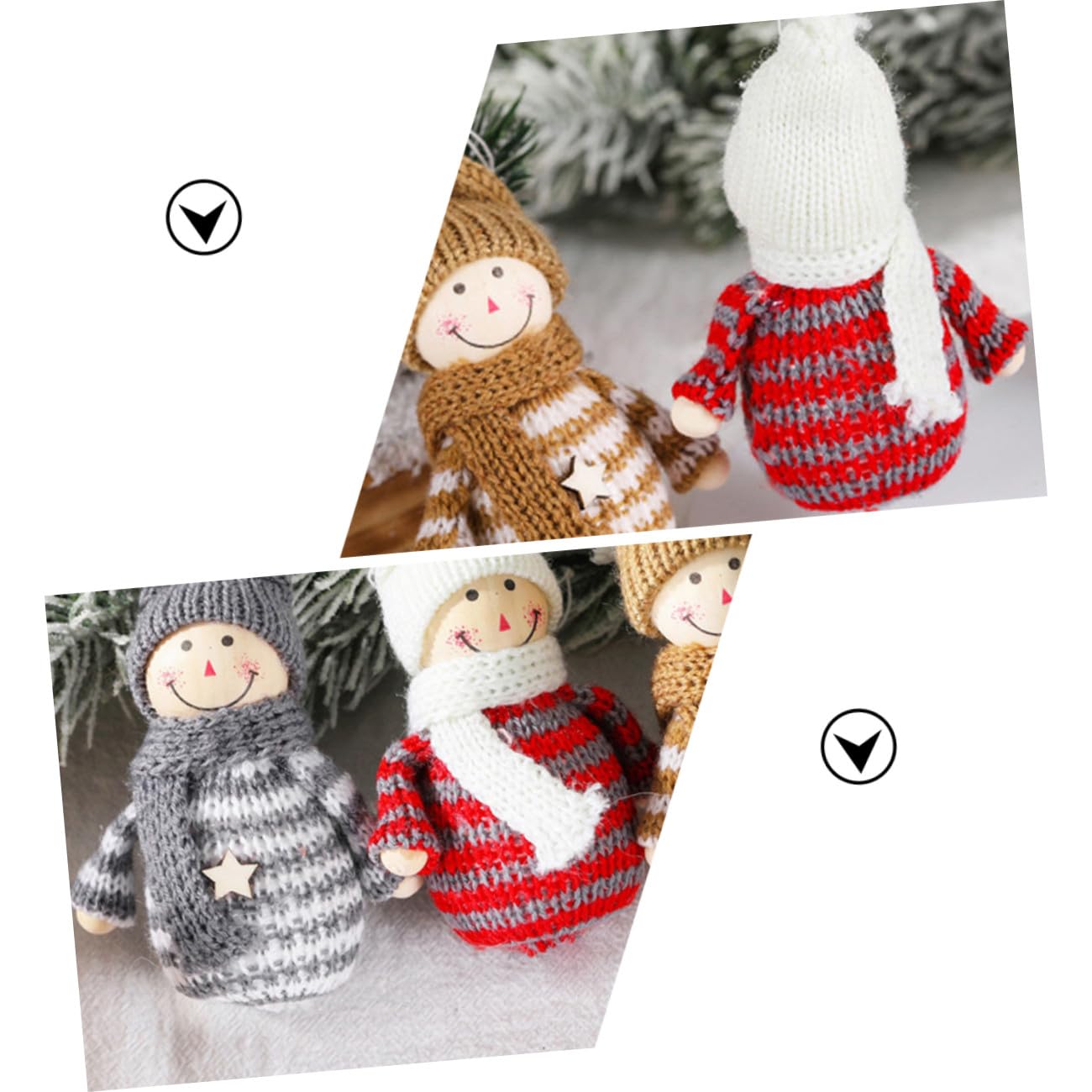 Toyvian 5 Sets Einzigartiges Schneemann-Ornament Weihnachts-schneemann-dekorationsset Weihnachts-schneemann-Puppe Festliches Hängendes Ornament Für Zuhause 3 Stück * 5