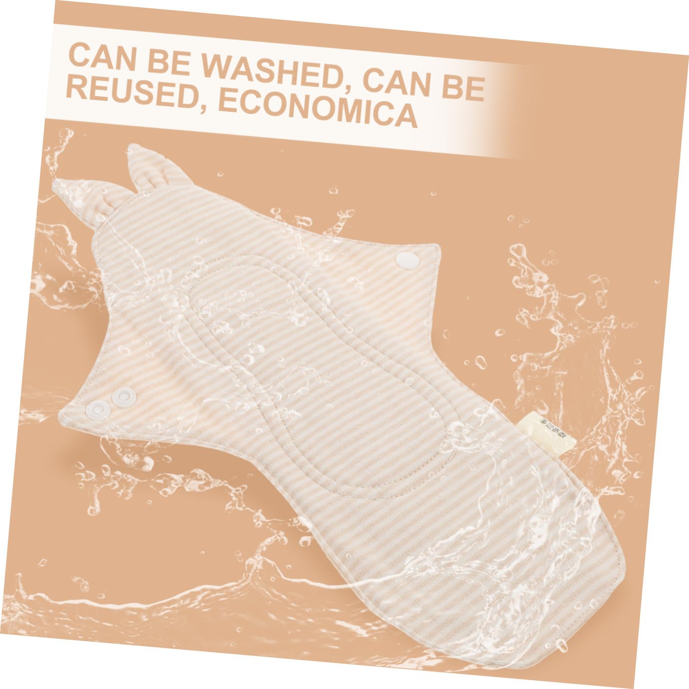 3 Piezas De Las Aletas Festoneadas Paño Absorbente Almohadillas Para La Cama De Incontinencia Mama Panty Liner Absorbencia Menstrual Tampón Sector Algodón