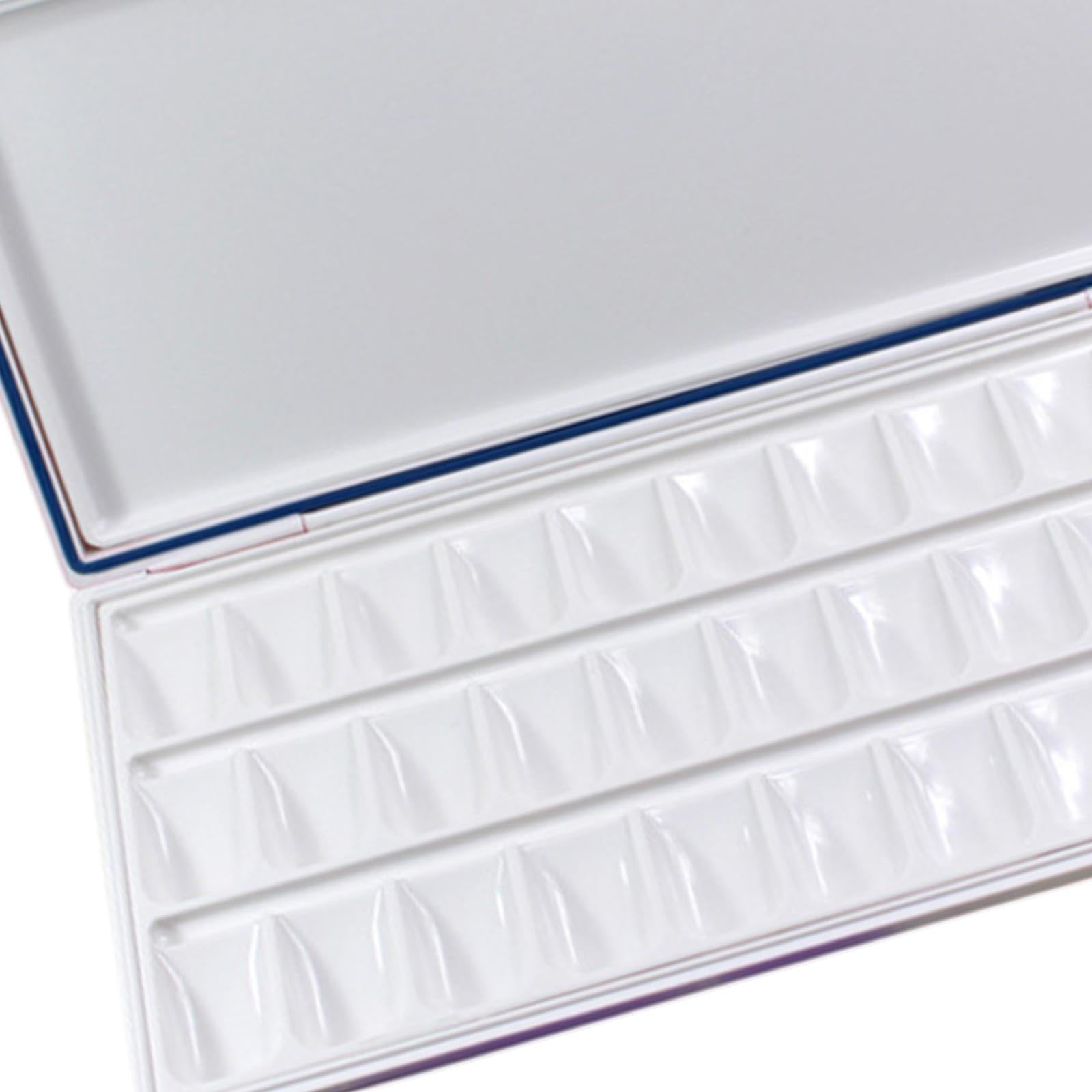 Palette D'aquarelle Portable Grande Capacité, Compartiments Séparés, en Résine ; Plateau Hermétique pour Peinture Acrylique, 33 puits