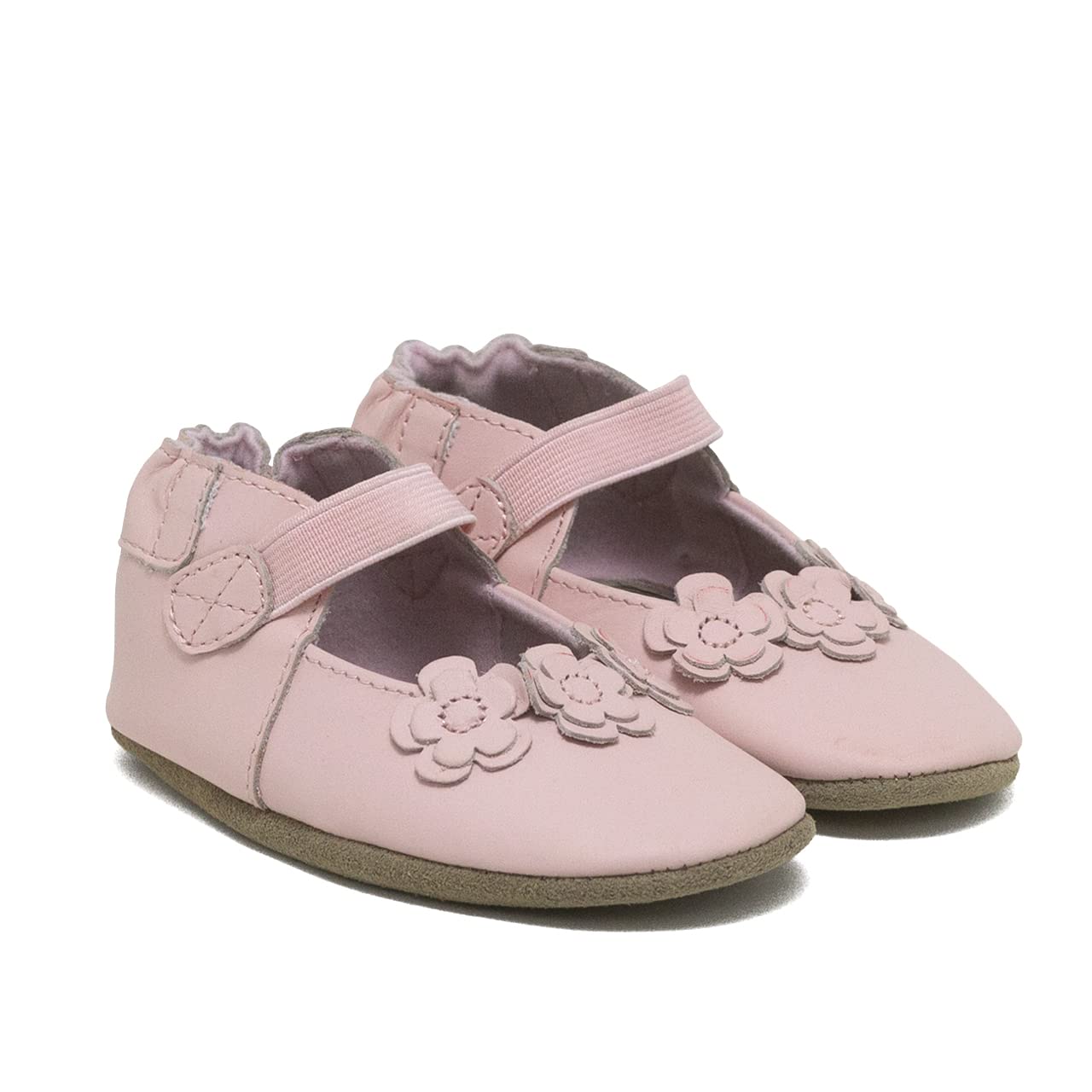 RobeezBaby Girls and Unisex Soft Soles Slip-Resistant Crib Shoes Slippers for Infant and Toddler, 0-24 Months