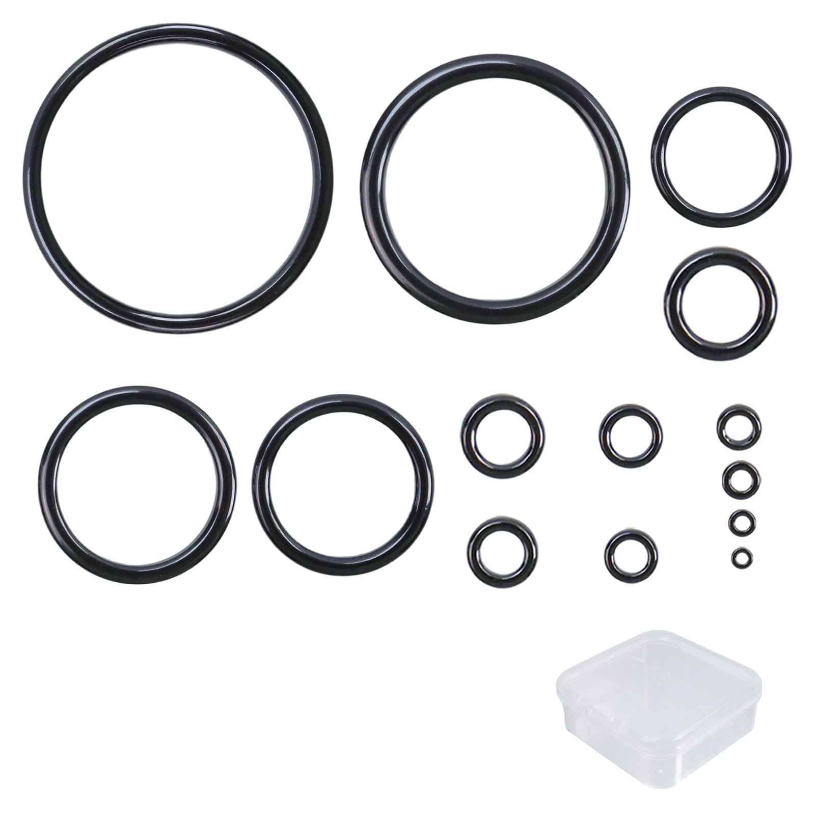 Dnyta Fishing Rod Eyelet Repair Kit- 28 Pcs Fishing Ceramic Rings Replacement Set,14 Sizes Pole Rod Tip Eyes Repair Accessories (Outer diameter: 3.2mm-47mm)