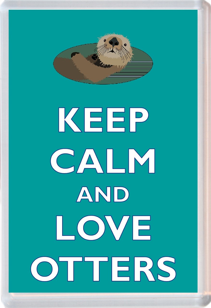 Keep Calm and Love Otters - 96 x 67mm Jumbo Fridge Magnet