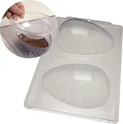 Forma Ovo De Páscoa 500g Sp51 Silicone 3 Partes 2 Cavidades