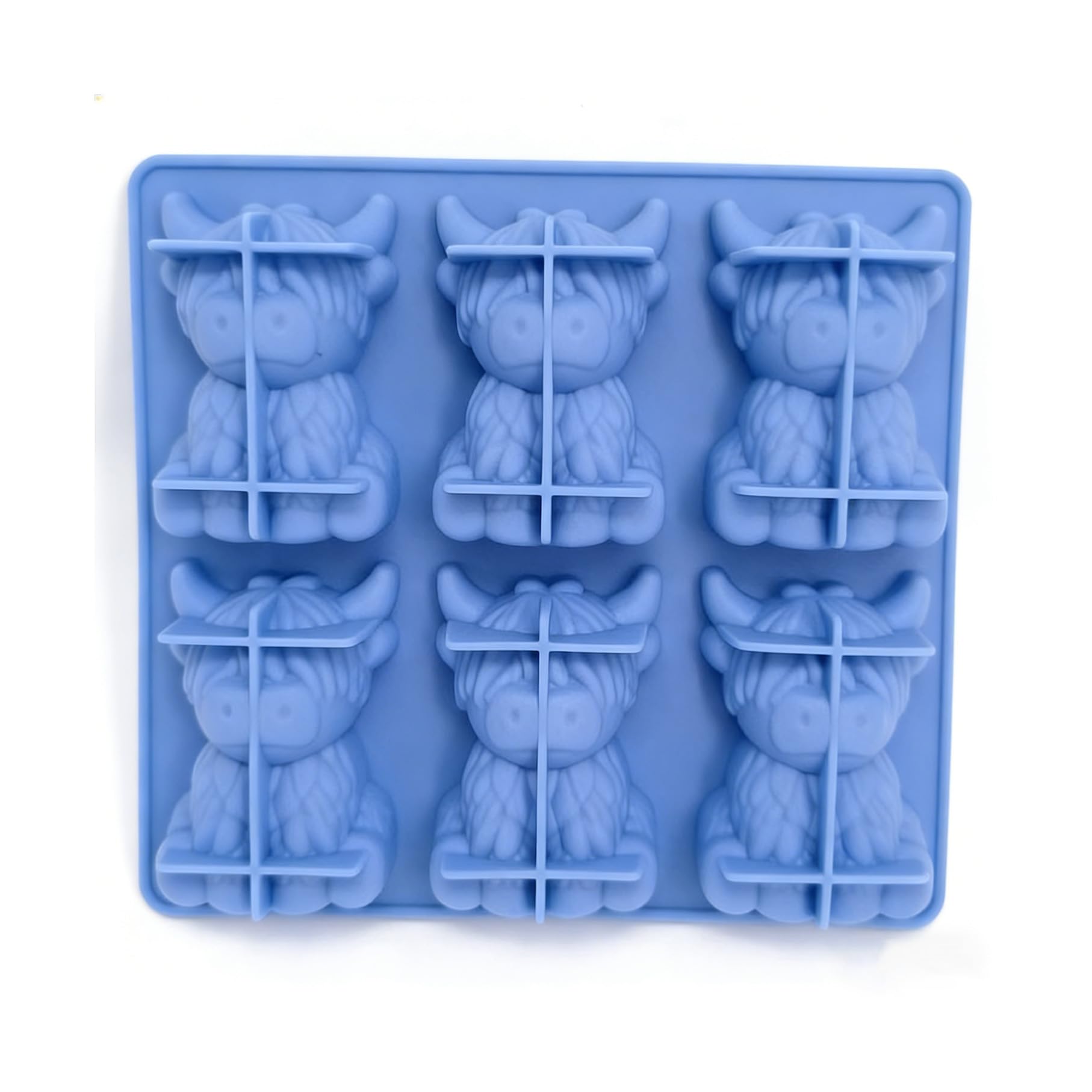 Hsyzygian Lovely Highlands Cow Ice Molds Kitchen Gadgets for Cocktails Chocolate Jellies Soap Making Efficient Silicone Tray Creative Kitchen Gadgets