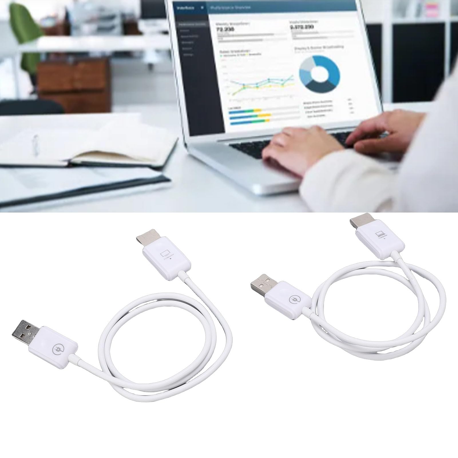 Topiky Émetteur et Récepteur HDMI sans Fil Améliorés, Extension HDMI sans Fil pour Streaming Vidéo, WiFi 5G, Portée 50 M, Kit D'extension 1080p Point à Point pour Projecteur TV PC