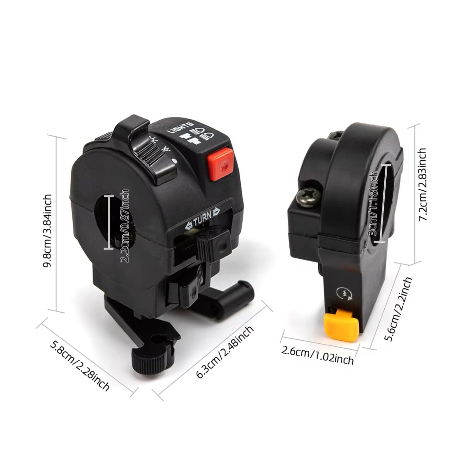 Interruptor para Moto Manillar Eléctrico De 22mm Compatible con Wave110 Multifunción Izquierdo Intermitente Claxon Arranque Estrangulador Choke