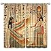 JESTRONRY Egyptian Print Curtains, Egyptian Design Elements Papyrus Style Window Treatments Curtains for Living Room Bedroom Kitchen Bathroom Home Decor W42xL54in