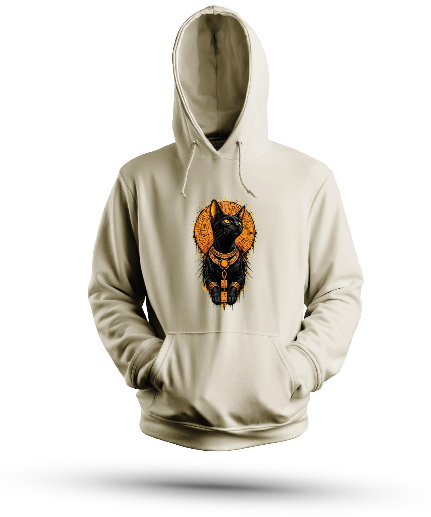 Bastet Egipski kot Japonia Y2K bluza z kapturem