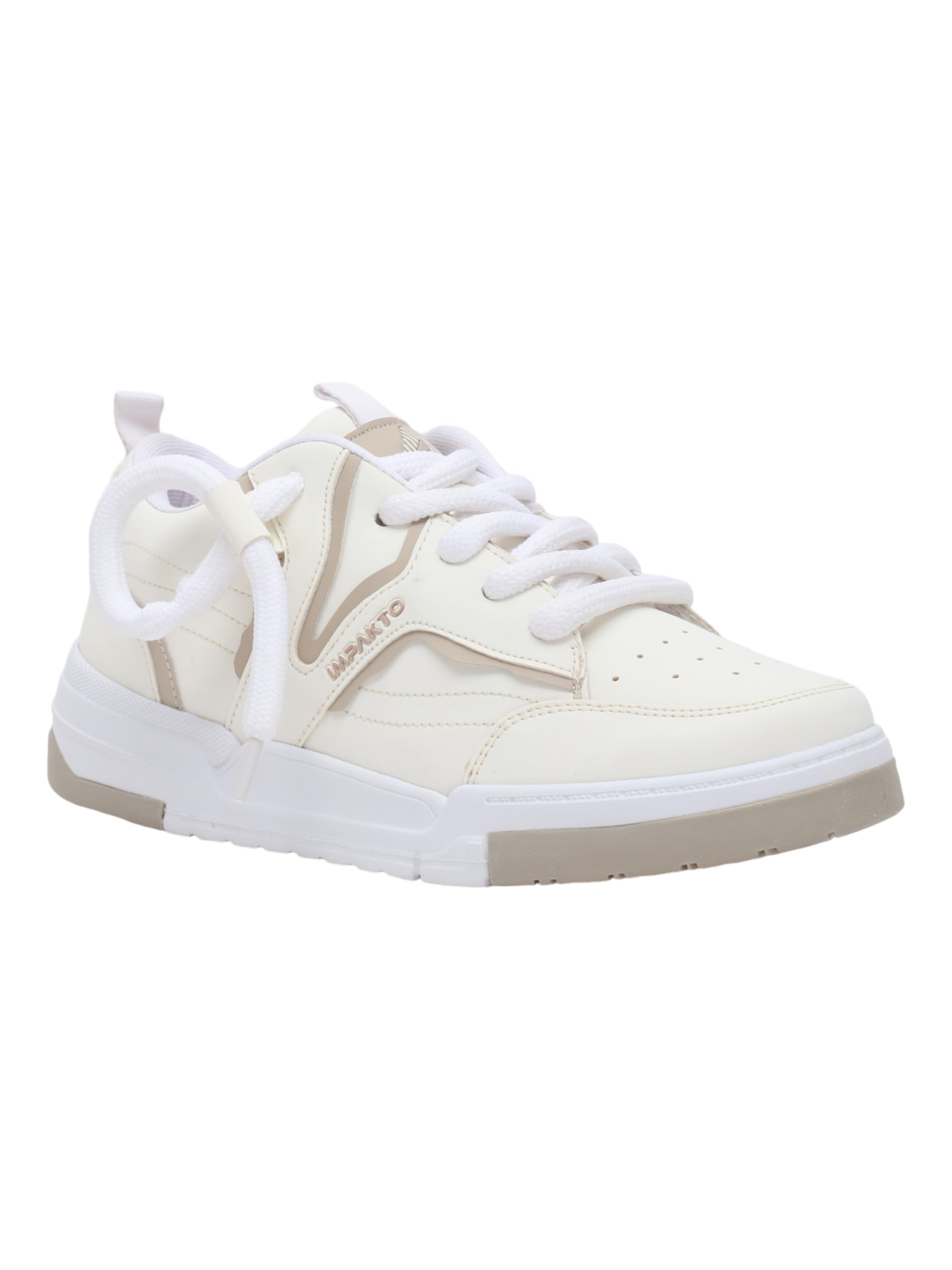 Impakto Solid Sneaker Casual Shoes for Men,Ultimate Comfort with Cushioned Insole EG1013 Off White (B0DD378LNL) Amazon Price History, Amazon Price Tracker